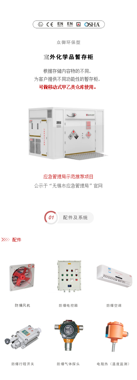 【产品直击】环保型室外化学品暂存柜(图1)